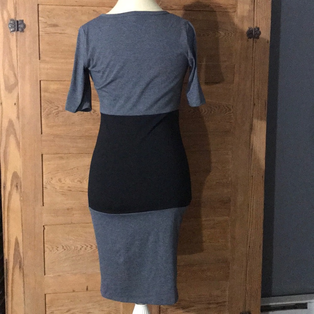 Lularoe Julia Black And Gray Color Block Xs Rare! - image 3